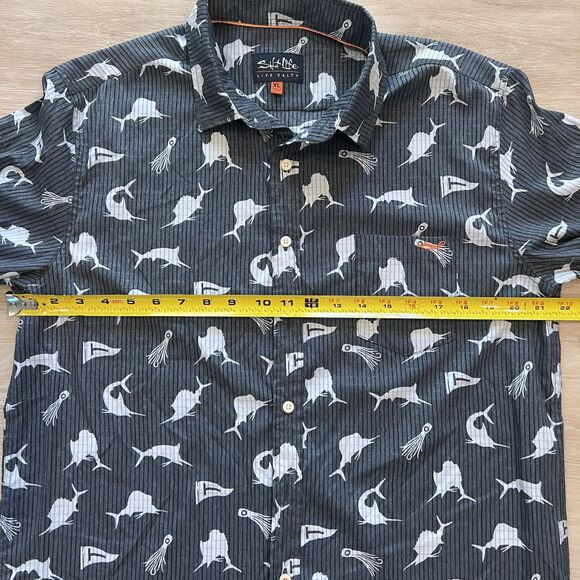 Salt Life Slam Stretch Printed Performance Fishing Shirt Men's-Size XL - Picture 6 of 6